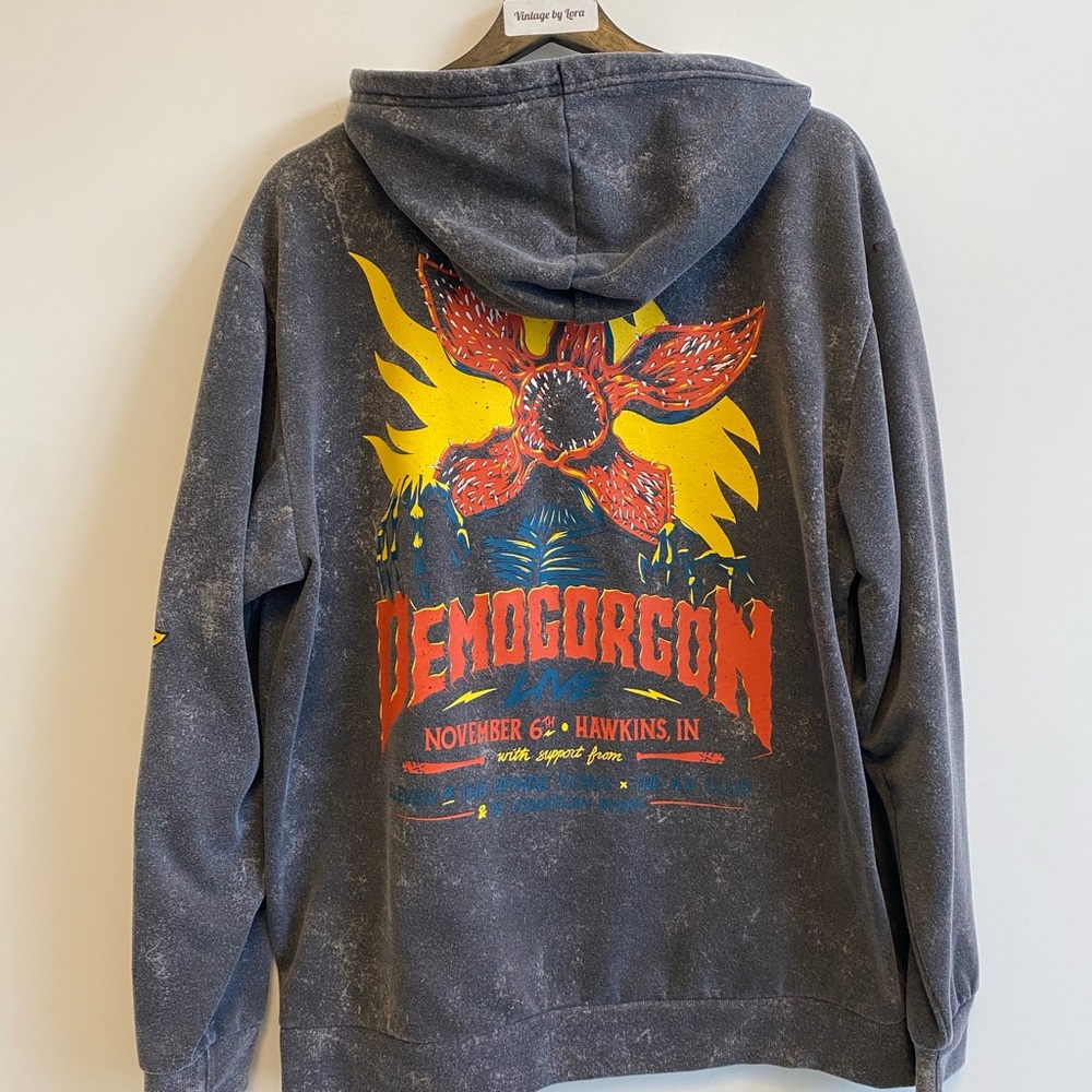 Stranger Things Charcoal Hoodie - Picture 2 of 5